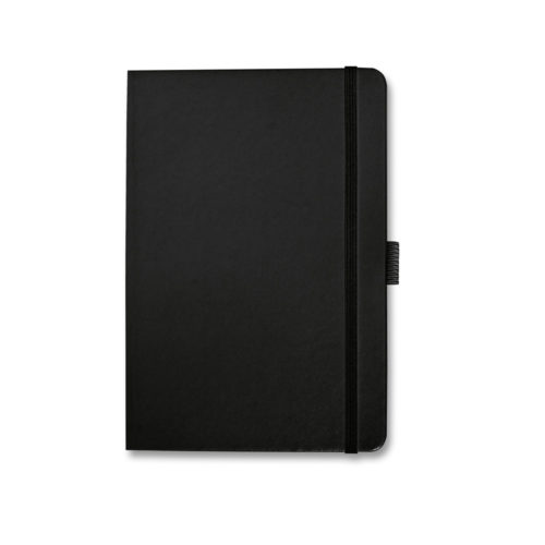 quaderno appunti con portapenna nero